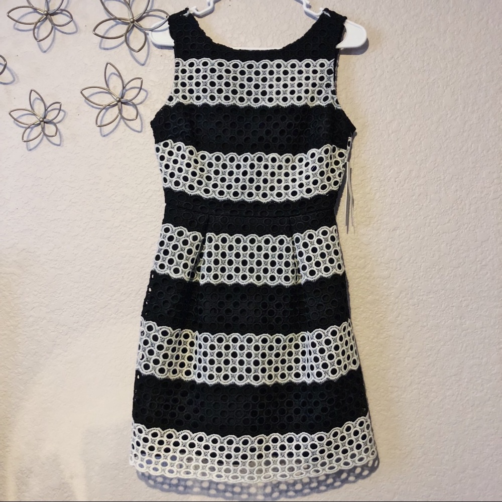AQUA Eyelit Dress